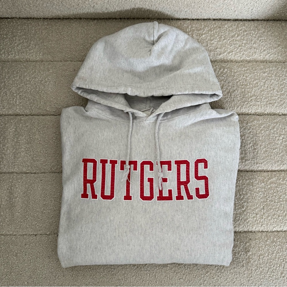 Rutgers Champion Reverse Weave Hoodie